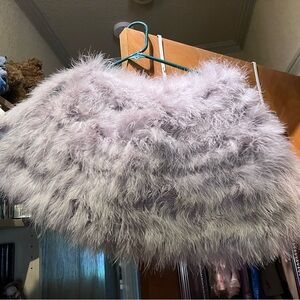 Ava/Kris feather stole wrap